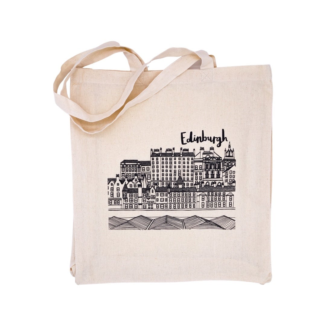 Edinburgh Skyline Tote Bag An Independent Zebra Gift Shop Edinburgh